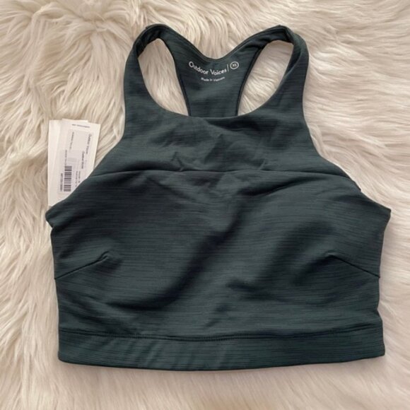 Outdoor Voices Move Free Crop Top - Evergreen XS - Picture 2 of 4